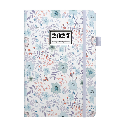 2027 Floral Weekly Planner – A5 Organizer with Monthly Index Tabs