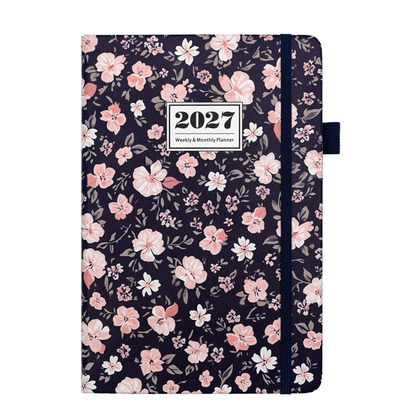 2027 Floral Weekly Planner – A5 Organizer with Monthly Index Tabs