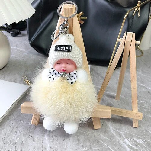 🧸💕 Fluffy Little Friends Plush Keychain – Cute Soft Doll Bag Charm, Colorful Backpack Accessory & Adorable Gifts for Her 🎁✨