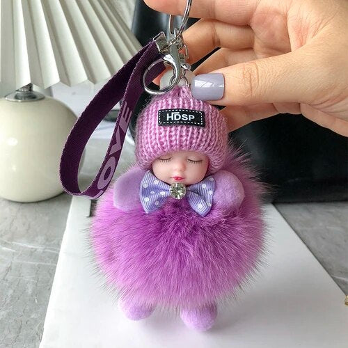 🧸💕 Fluffy Little Friends Plush Keychain – Cute Soft Doll Bag Charm, Colorful Backpack Accessory & Adorable Gifts for Her 🎁✨