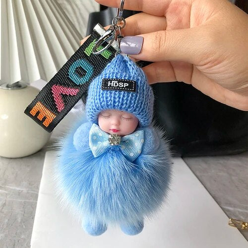 🧸💕 Fluffy Little Friends Plush Keychain – Cute Soft Doll Bag Charm, Colorful Backpack Accessory & Adorable Gifts for Her 🎁✨