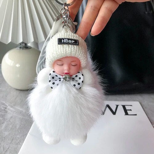 🧸💕 Fluffy Little Friends Plush Keychain – Cute Soft Doll Bag Charm, Colorful Backpack Accessory & Adorable Gifts for Her 🎁✨