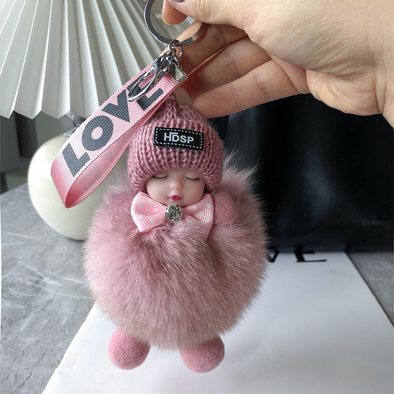 🧸💕 Fluffy Little Friends Plush Keychain – Cute Soft Doll Bag Charm, Colorful Backpack Accessory & Adorable Gifts for Her 🎁✨