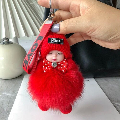 🧸💕 Fluffy Little Friends Plush Keychain – Cute Soft Doll Bag Charm, Colorful Backpack Accessory & Adorable Gifts for Her 🎁✨