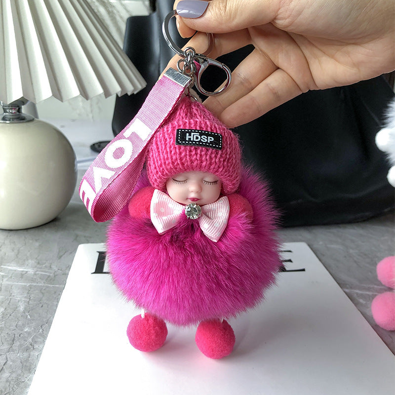 🧸💕 Fluffy Little Friends Plush Keychain – Cute Soft Doll Bag Charm, Colorful Backpack Accessory & Adorable Gifts for Her 🎁✨