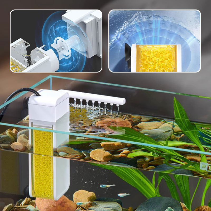 220V Mini Aquarium Filter – Filtration, Circulation & Aeration