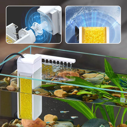 220V Mini Aquarium Filter – Filtration, Circulation & Aeration