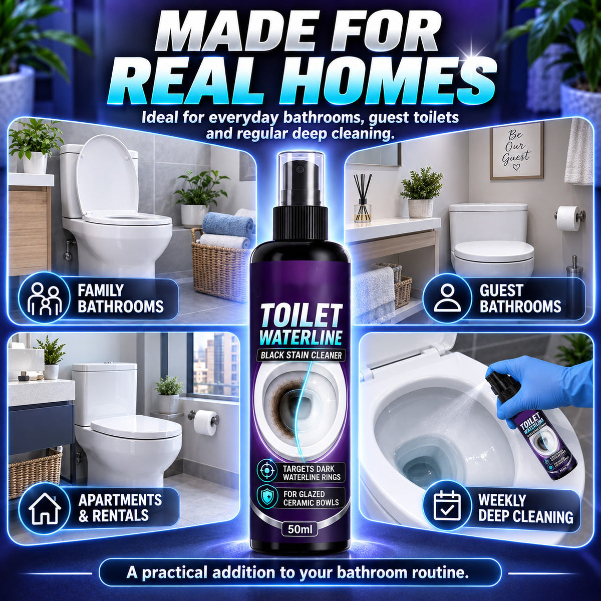 💞10K+ SOLD! Waterline Cleaner! Targets black rings, clinging formula & less scrubbing. Clean bowl – grab yours!