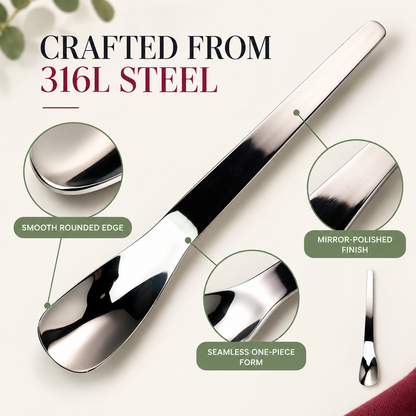 316L Stainless Steel Dessert Spade Spoon, Mirror Polished Thick Multi‑Purpose Spoon🍨