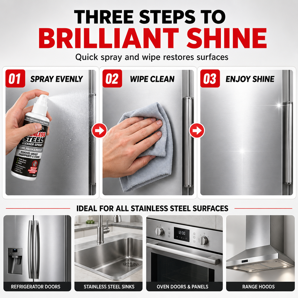 ⏳Multifunctional Stainless Steel Cleaner & Polish Spray