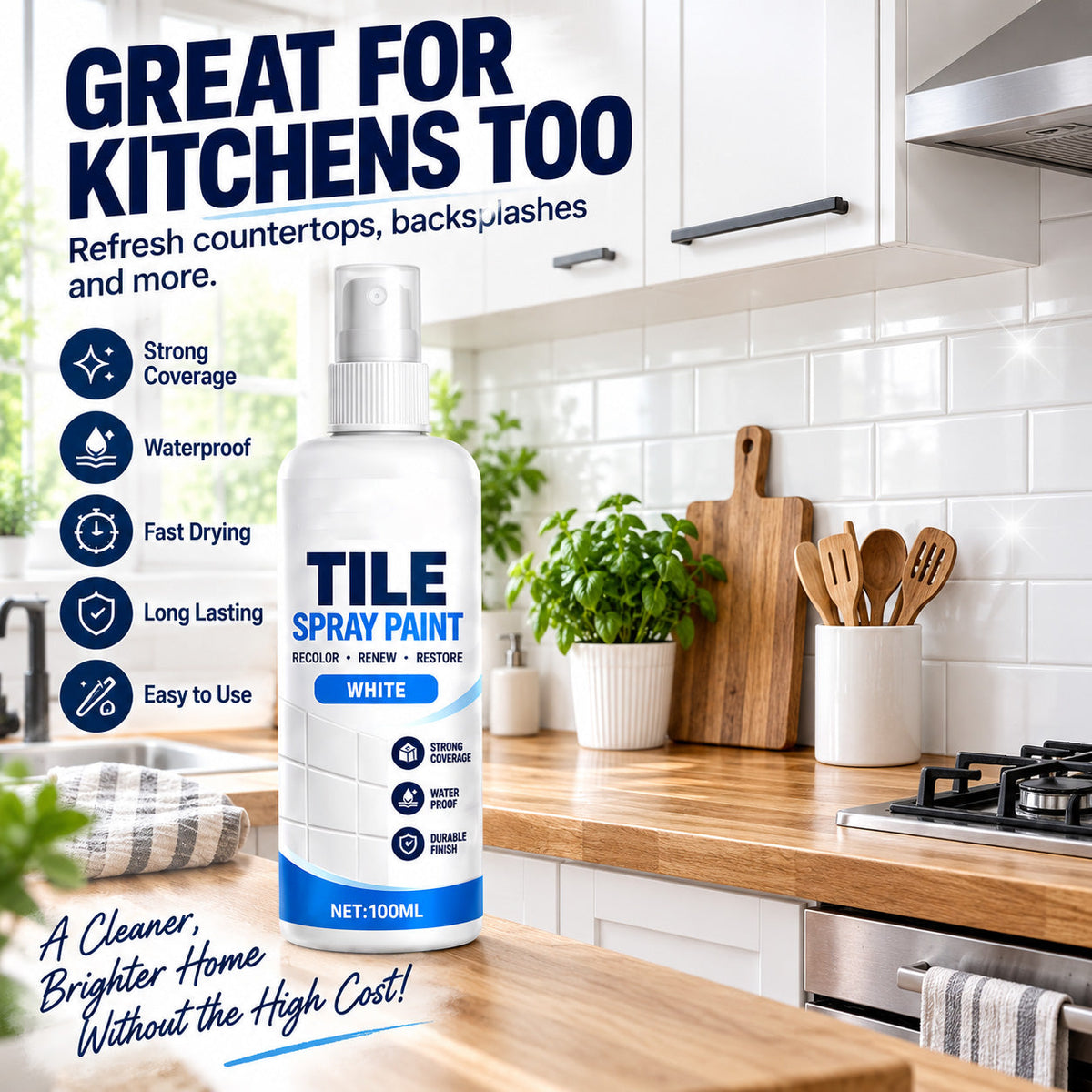 🎨 Tile Renewal Spray Paint | 100ml 3 Colors