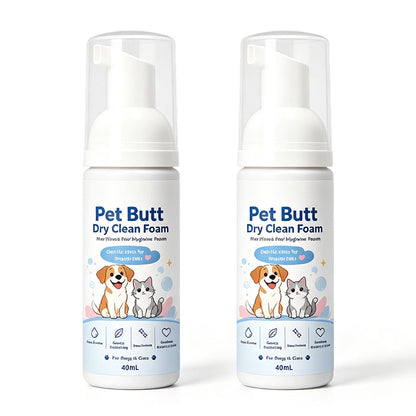 🔥Limited Time Promotion 50% OFF🔥No-Rinse Pet Butt Dry Clean Foam for Dogs & Cats