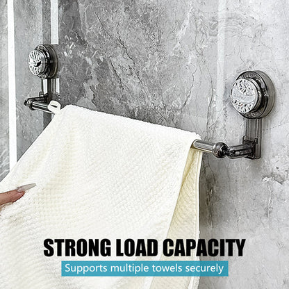 🛁 No-Drill Adjustable Suction Cup Towel Bar