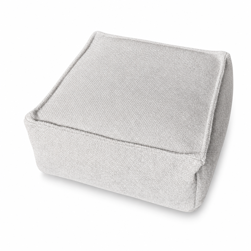 CozySpace Fill-Your-Own Storage Ottoman Cover – Square Pouf Footrest with Wide Zipper, Hidden Blanket & Clothing Storage, 10 Stylish Designs