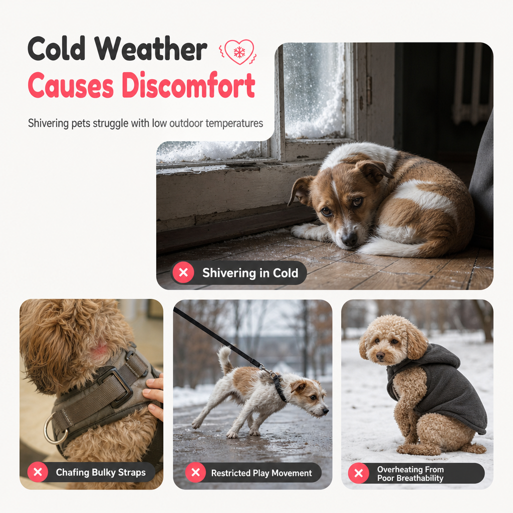 Little Love Cozy Plush Dog Vest – Warm Sleeveless Pet Sweater with Built-In Leash Ring, Cute Love Daddy & Mommy Designs