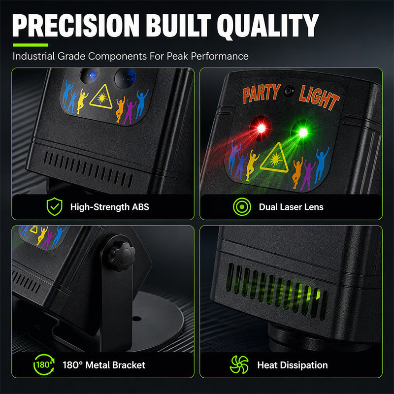 🎶 Music-Sync Party Laser Light – 68 Dynamic Patterns + Remote