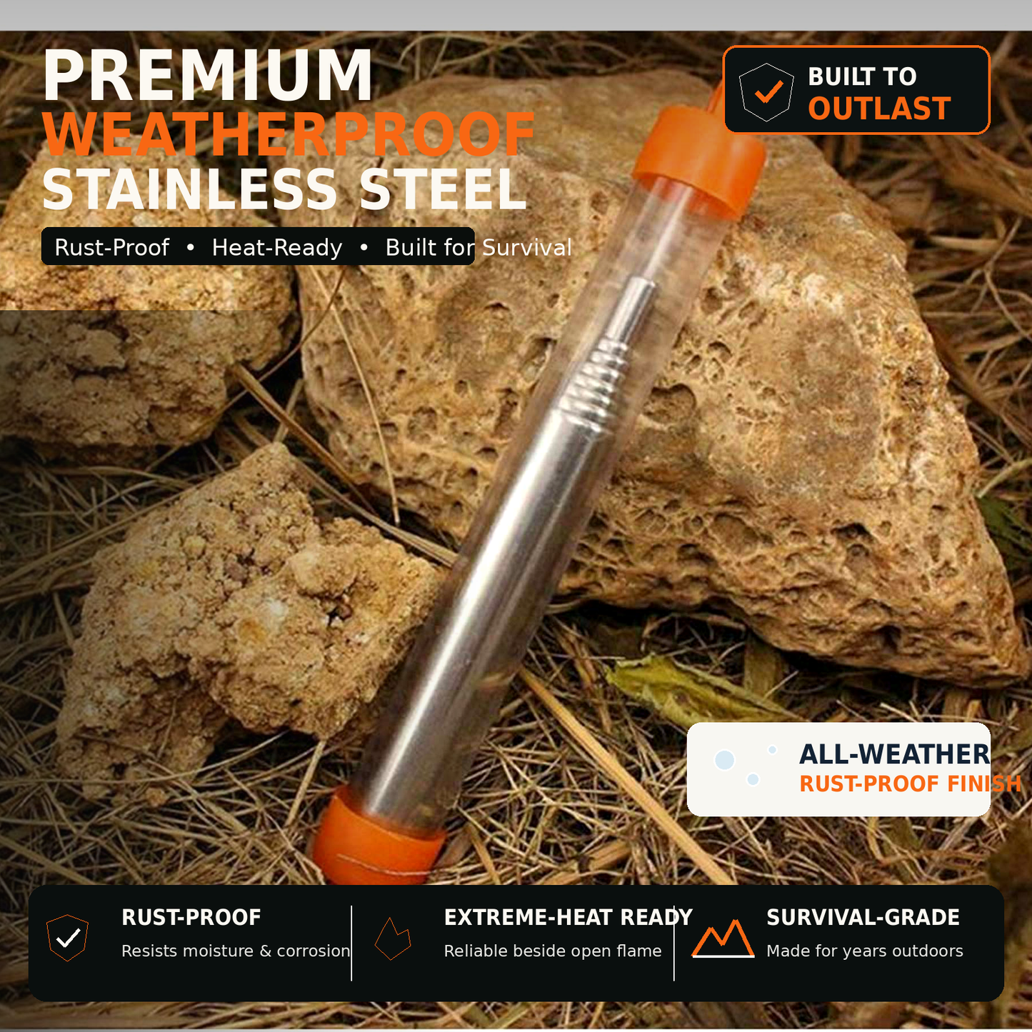 Telescopic Stainless Steel Blow Fire Tubev