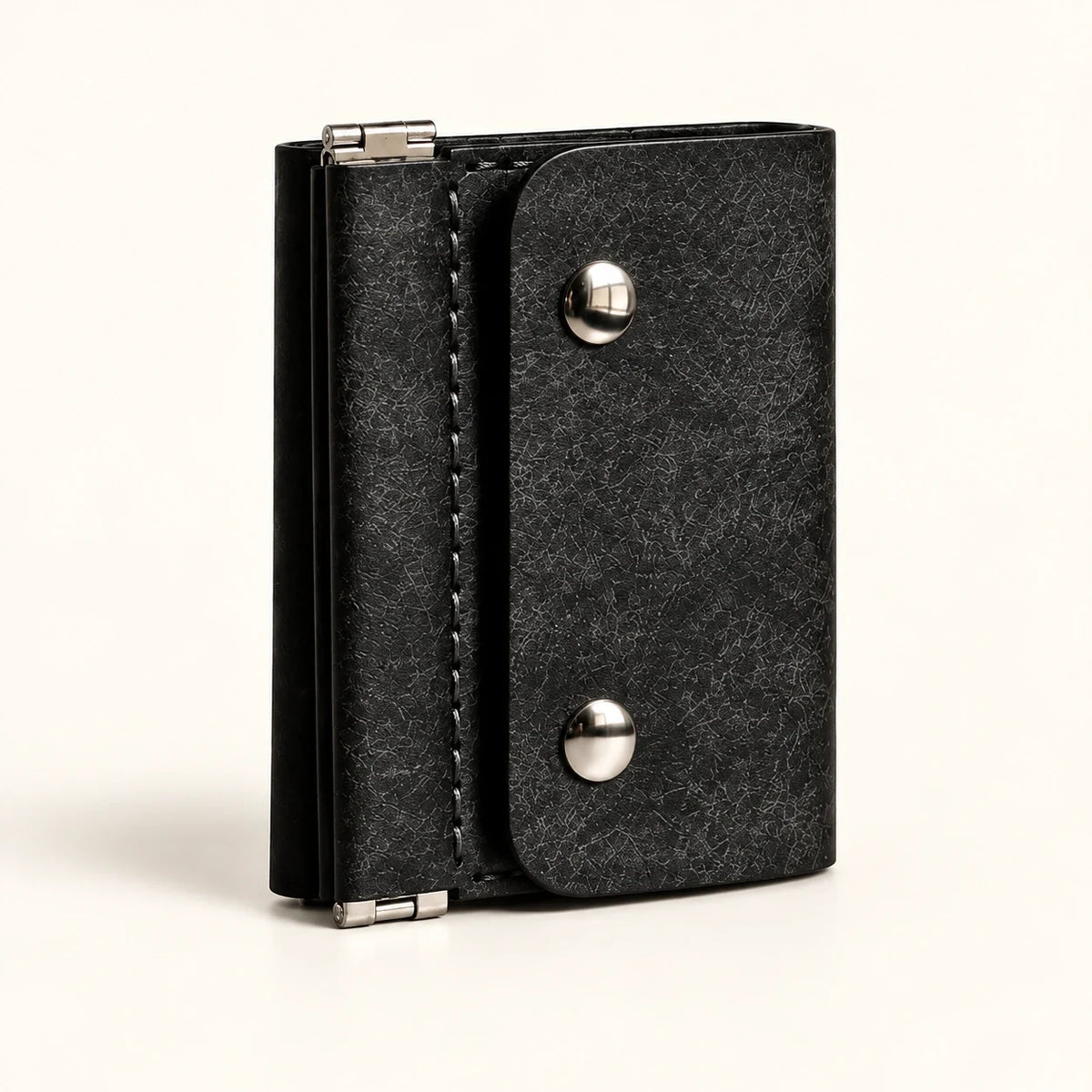 Vintage Compact Trifold Wallet with Quick-Access Coin Pocket