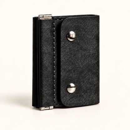 Vintage Compact Trifold Wallet with Quick-Access Coin Pocket