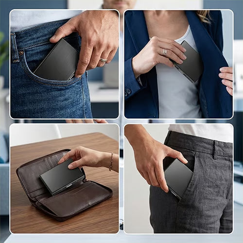 🔥Last Day 40% Off! Slim RFID-Blocking Stainless Steel Card Holder🗃️
