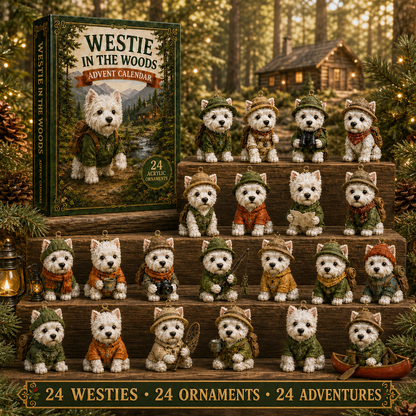CHRISMAST KICKOFF 48% OFF - Westie In The Woods Advent Calendar 2026 - 24-Day Festive Countdown - Gift For Dog Lovers